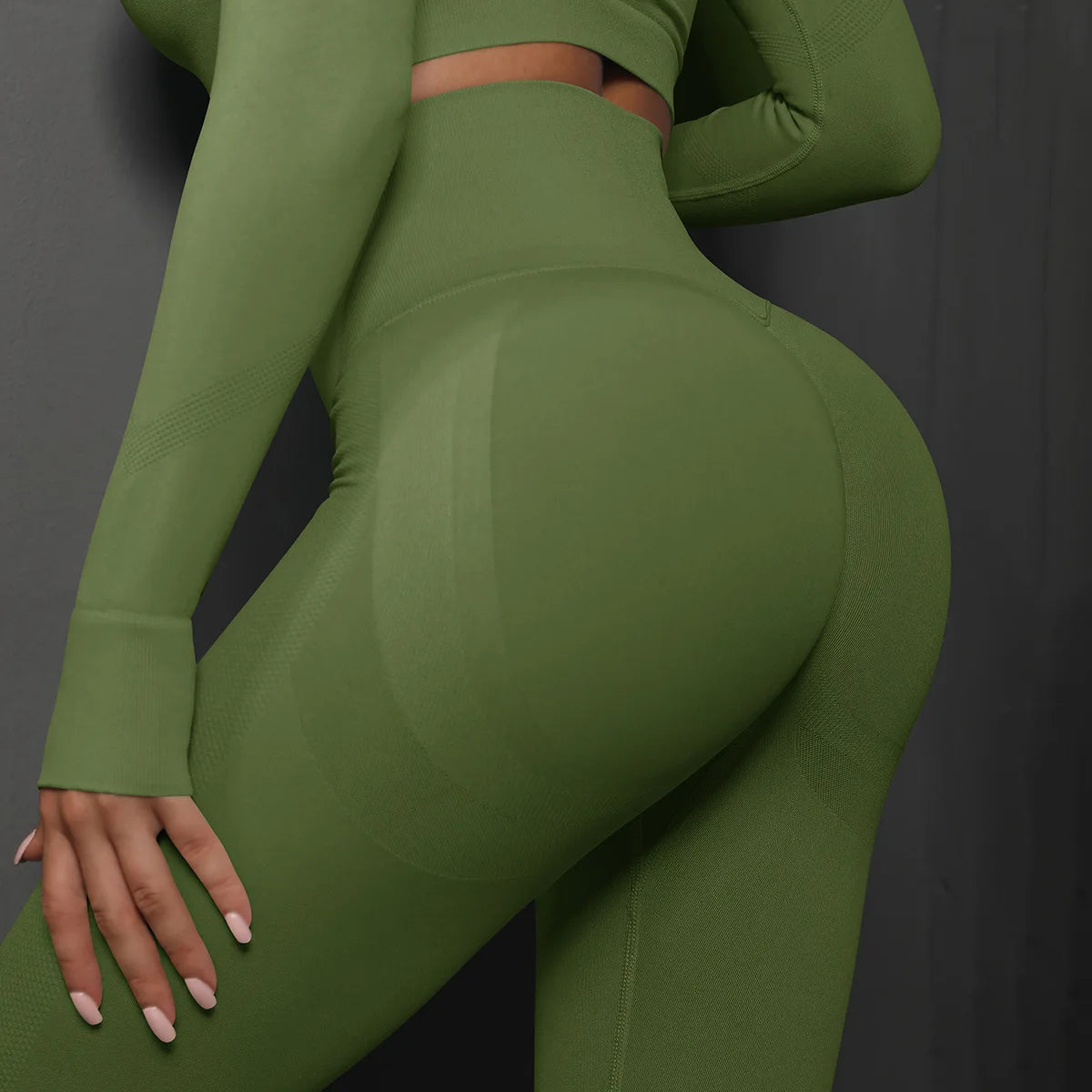 High Waist Yoga Pants | Nylon & Spandex, Moisture-Wicking, Elastic Waistband, Ankle-Length