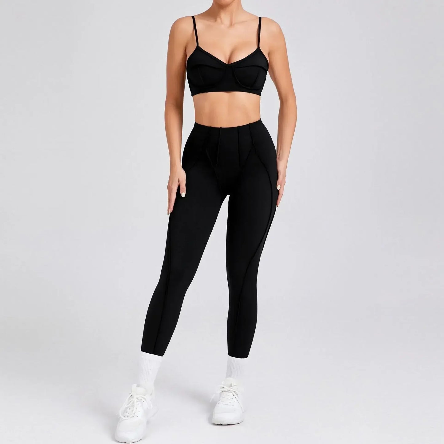 Yoga Hip-Lifting Trouser Set | Premium LYCRA & Nylon, Quick-Dry, Breathable, Seamless Fit