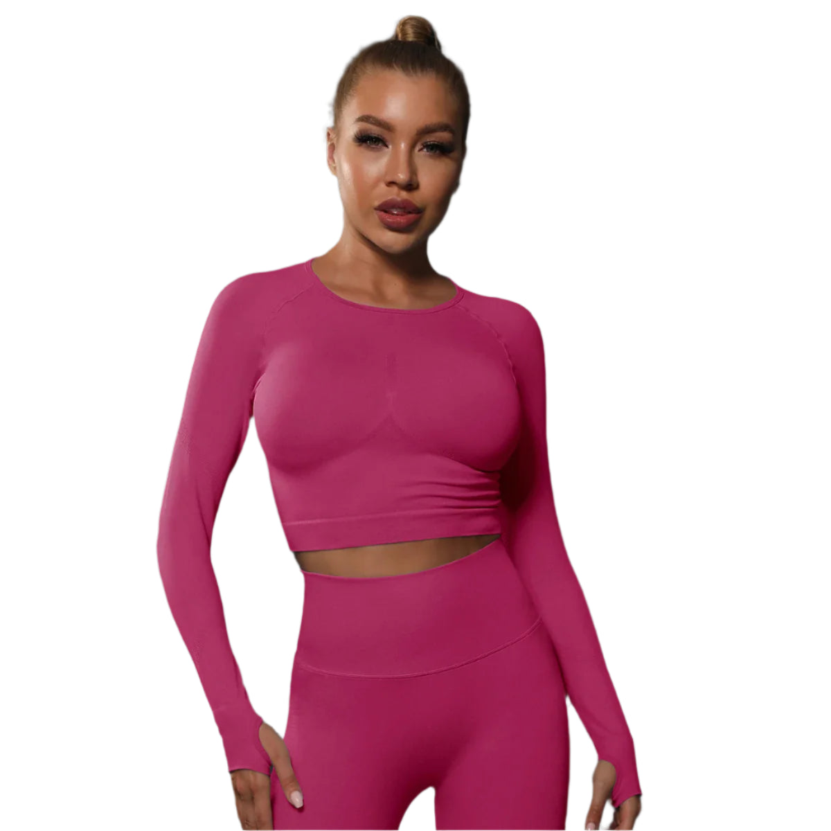 2-Piece Seamless Gym Set | High-Quality Spandex & Nylon, Quick-Dry, Slim Fit, O-Neck Collar