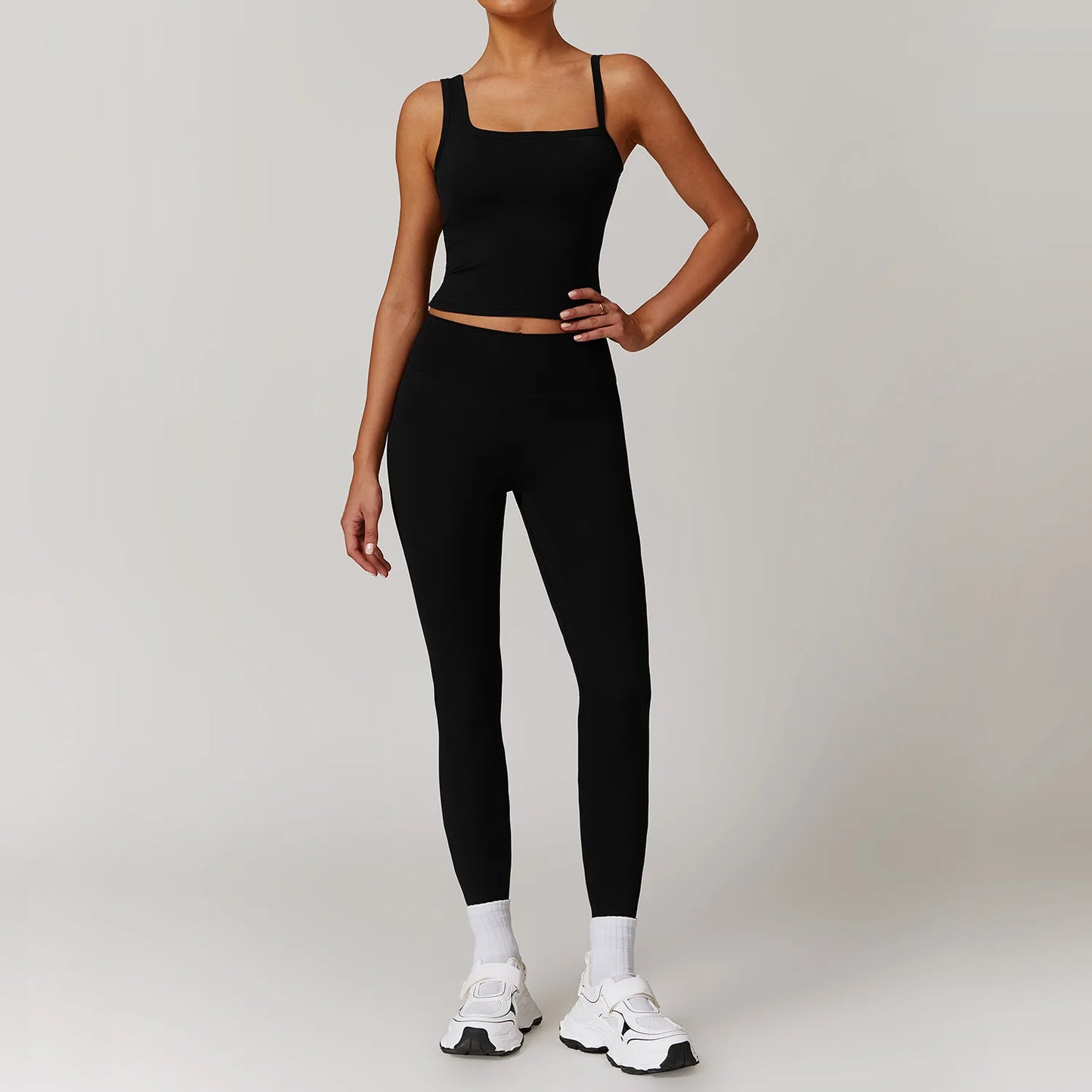 Women's Yoga Sportswear Set | Spandex & Nylon Blend, Coin Pocket, Full/Sleeveless Options