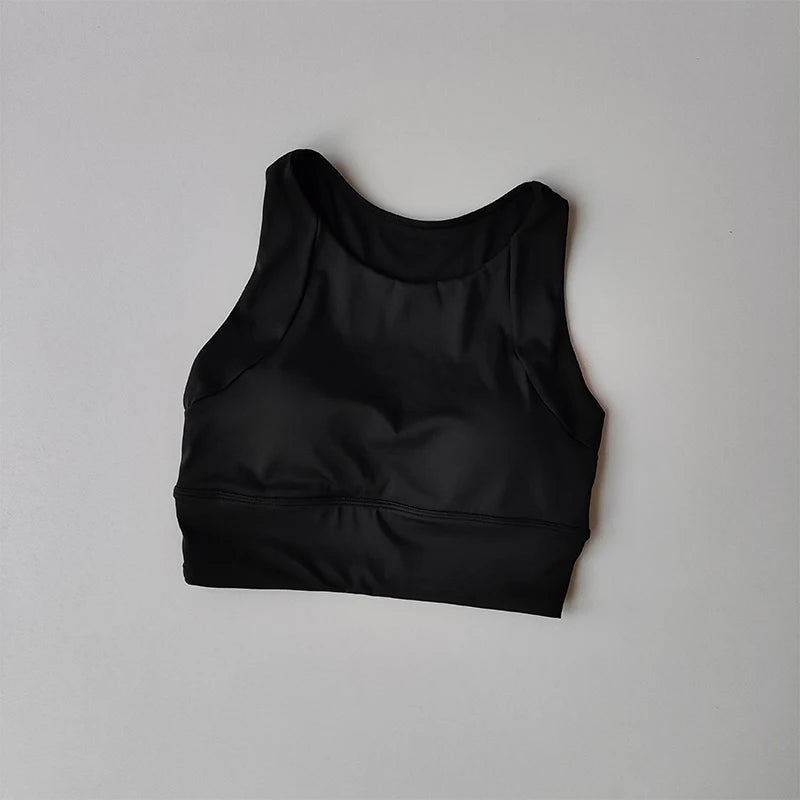 Full-Cup Yoga Fitness Bra | Breathable Nylon, High Support, Chemical-Free for Running & Workouts