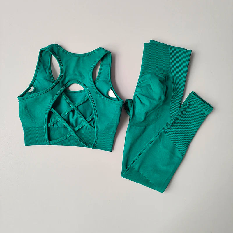 Women’s High-Waisted Yoga Set | Sleeveless Design, Breathable, Seamless & Quick-Drying