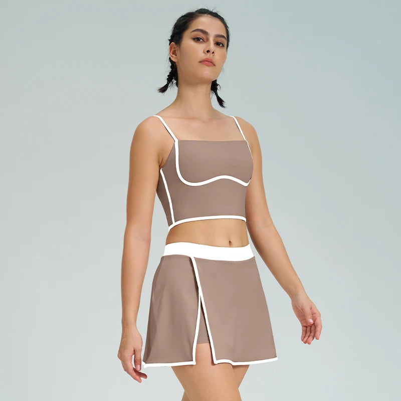 Breathable Skirt Sportswear | Nylon, Knit Weaving, Quick-Dry, Seamless, Ideal for Yoga & Workouts
