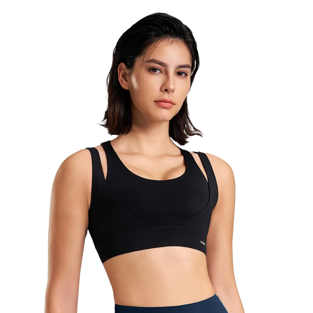 Shockproof Sports Bra | Breathable Nylon, High Elasticity, Supportive & Comfortable for Gym & Yoga