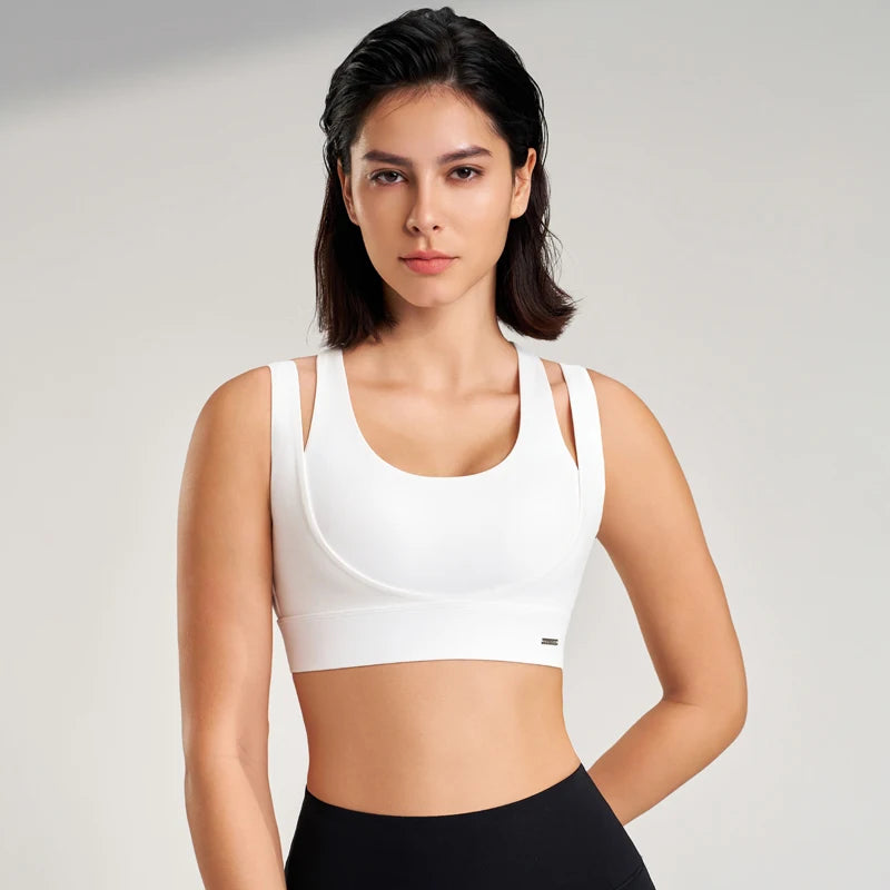 Shockproof Sports Bra | Breathable Nylon, High Elasticity, Supportive & Comfortable for Gym & Yoga