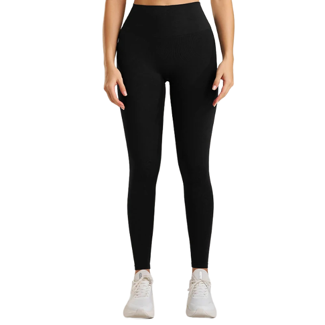 High-Waist Yoga Pants | Lycra & Nylon Blend, Breathable, Quick-Dry, Tummy Control & Ankle-Length