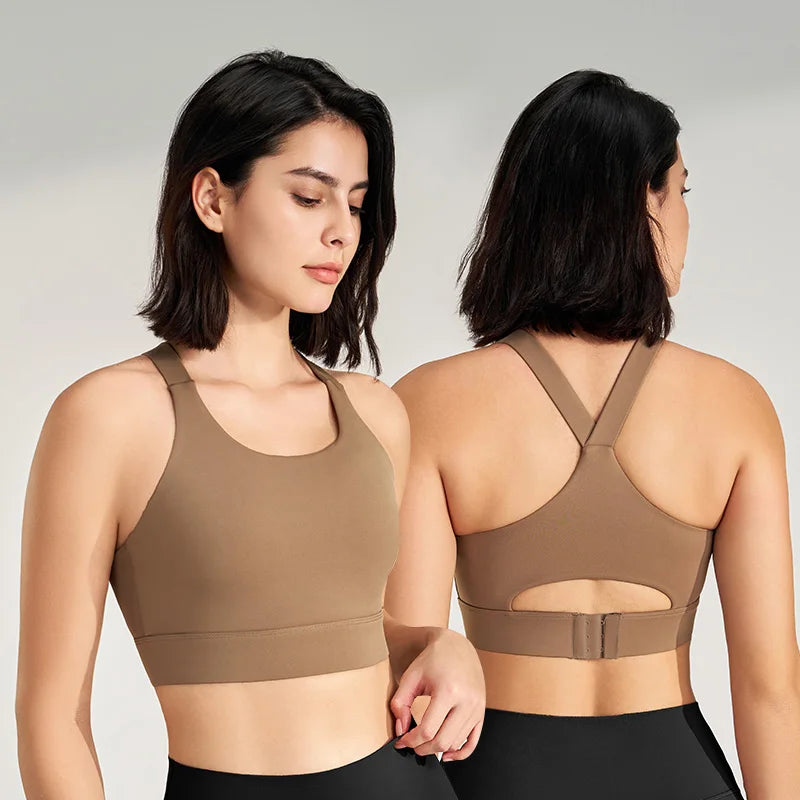 High-Support Yoga Bra | Lycra, Breathable, Moisture-Wicking & Flexible Fit