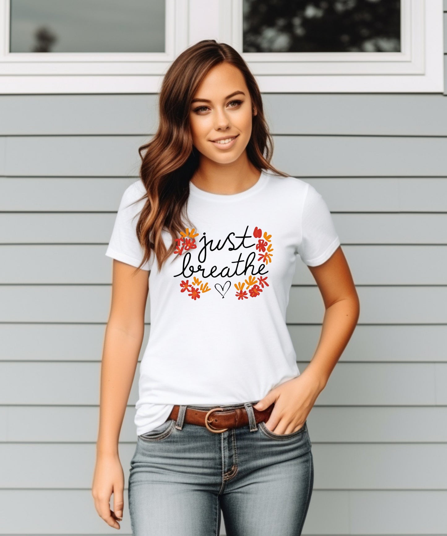 Just Breathe Shirt | Mindfulness Quote Tee| Mental Health Awareness T-Shirt