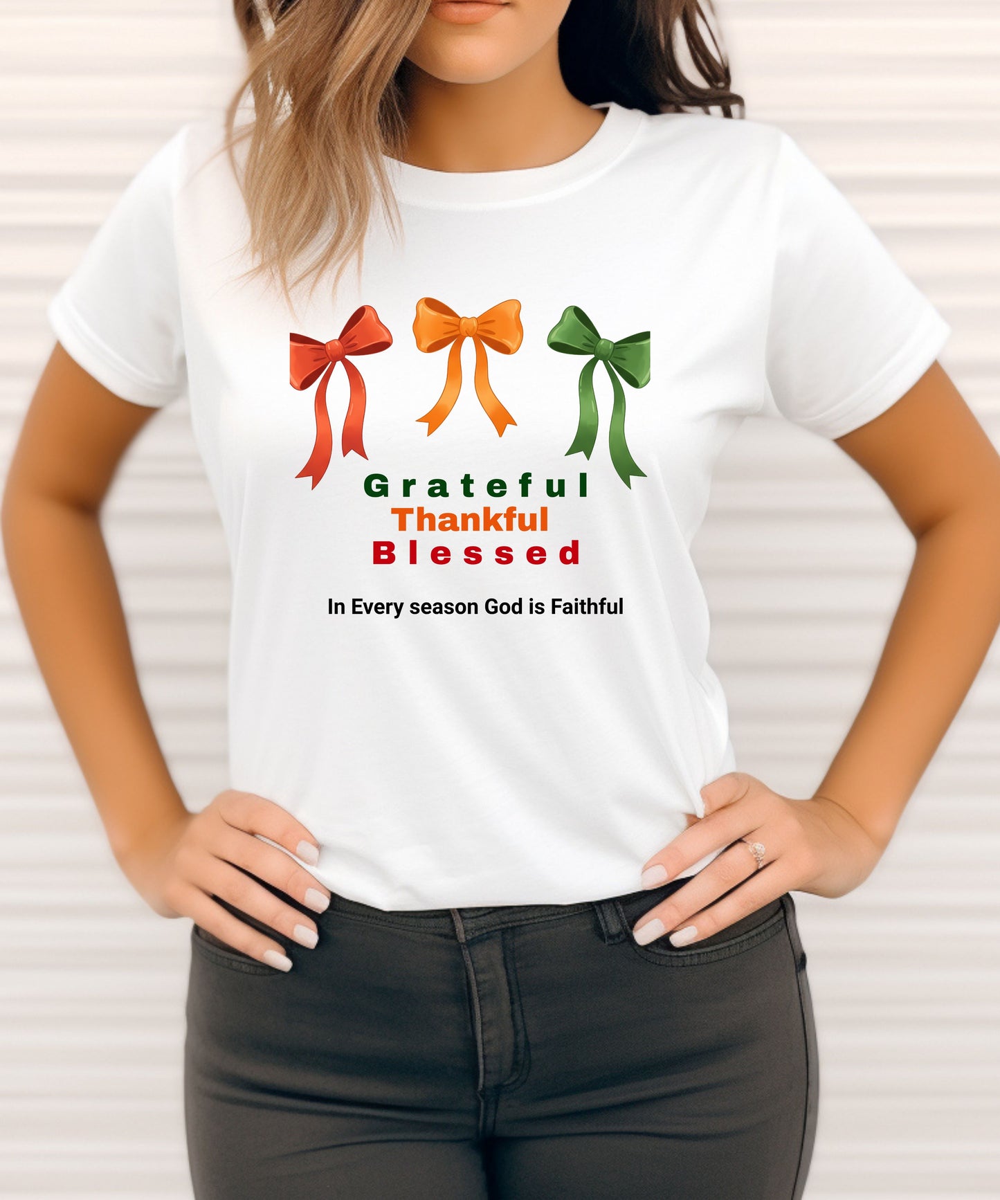 Grateful Thankful Blessed Shirt | Christian Fall Faith Tee |God is Faithful Shirt | Seasonal Blessings Shirt