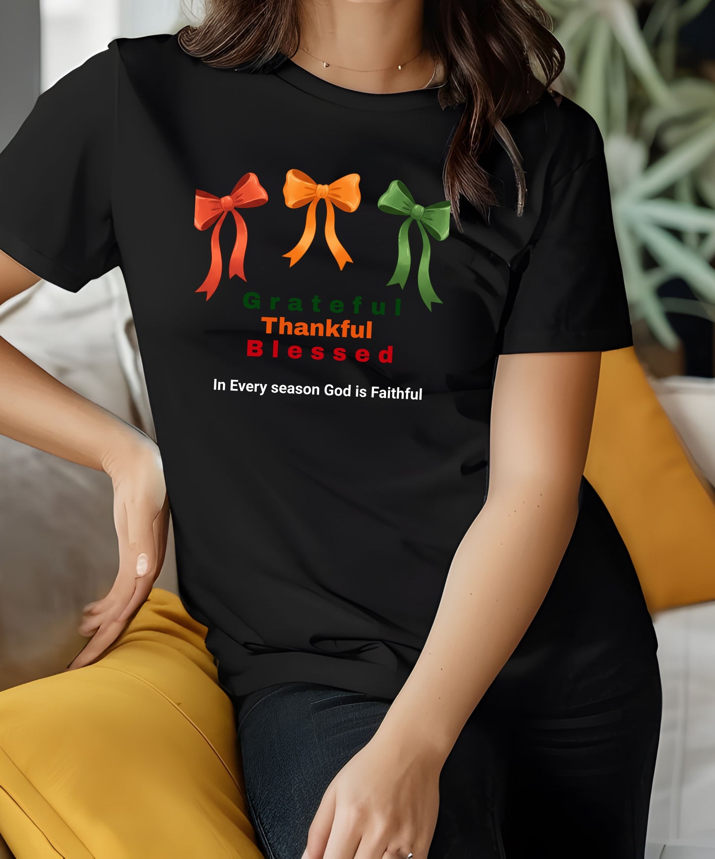 Grateful Thankful Blessed Shirt | Christian Fall Faith Tee |God is Faithful Shirt | Seasonal Blessings Shirt