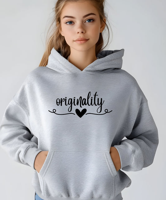Originality Hoodie – Gildan 18500 | Inspirational Quote Unisex Pullover for Confidence & Self-Expression