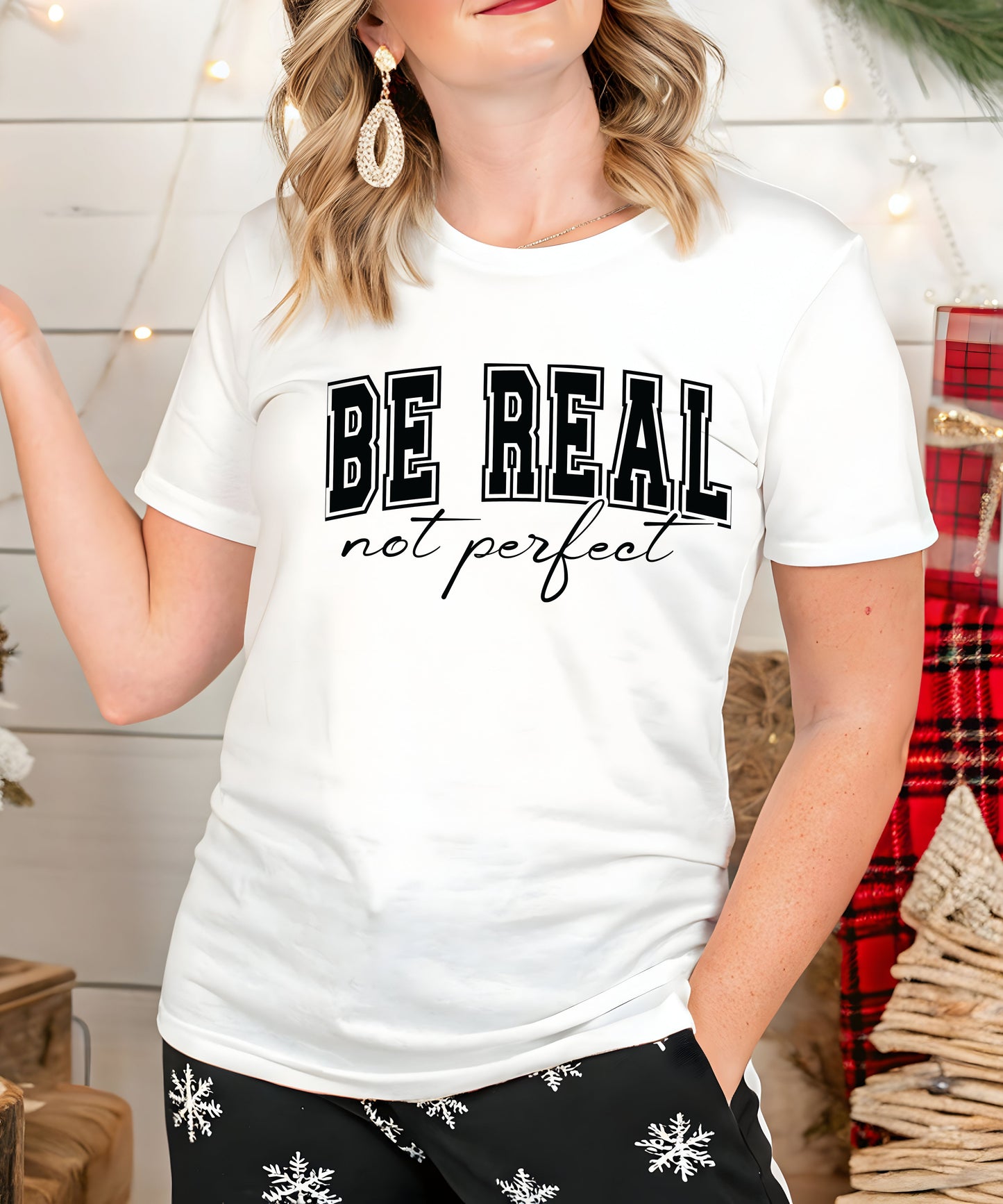 2-Pack Affirmation T-Shirts – Be Yourself / Be Real, Not Perfect