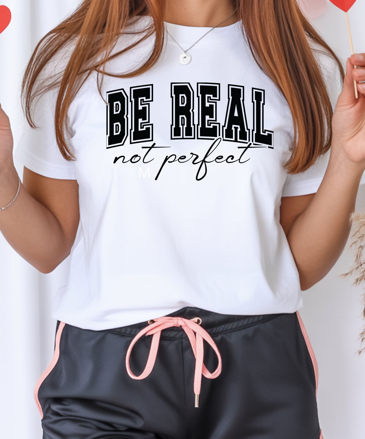 2-Pack Affirmation T-Shirts – Be Yourself / Be Real, Not Perfect