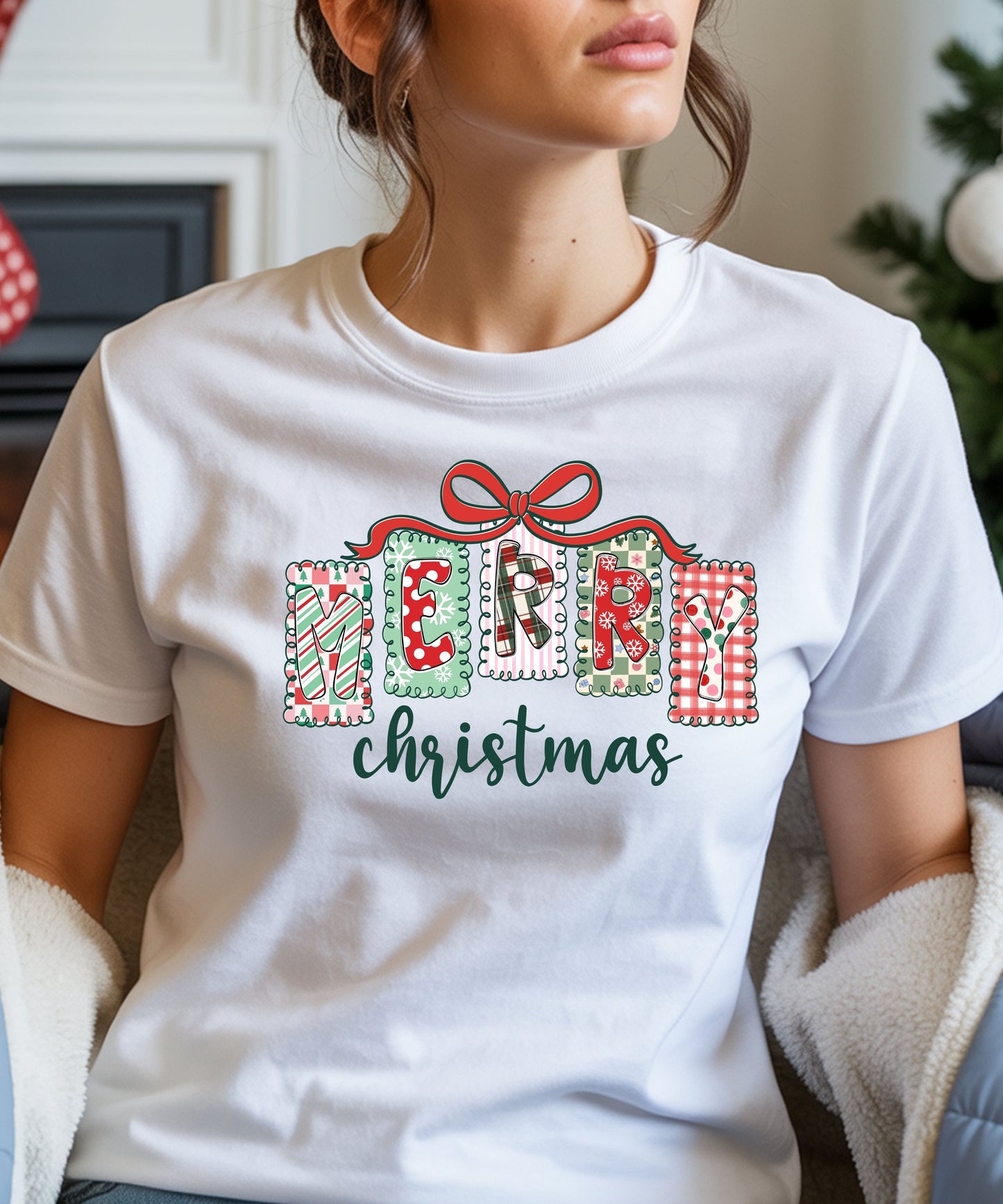 2-Pack Women’s T-Shirt Bundle | Merry Christmas & “Brave Strong Loved Enough Fearless Beautiful” Empowerment Tees