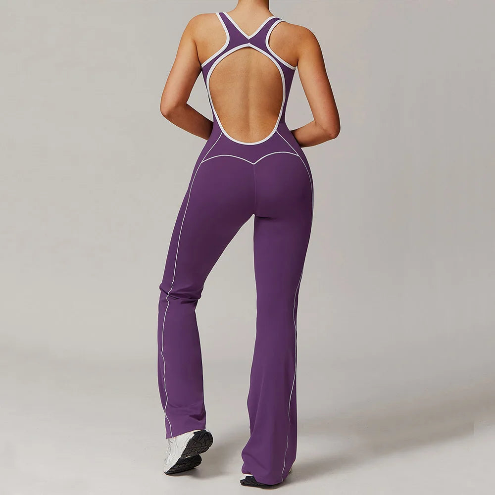 Women's Yoga Jumpsuit | Breathable Nylon/Spandex, Sleeveless, Quick-Dry, Safe & Versatile